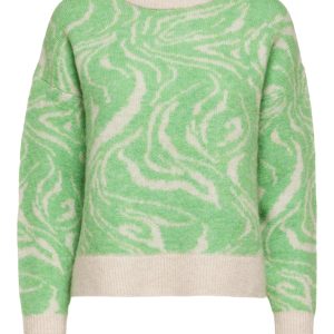 SELECTED femme ls knit o-neck absinthe geen