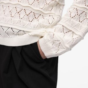 OBJECT l/s o-neck knit pullover cloud dancer