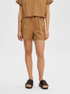 SELECTED femme mw shorts tigers eye