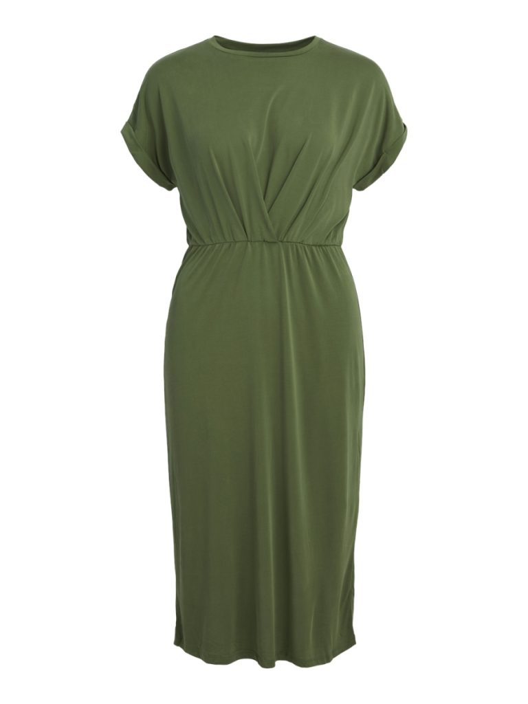 OBJECT s/s dress vineyard green