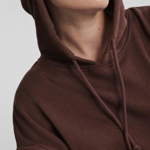 PIECES ls oversized hoodie chicory coffee