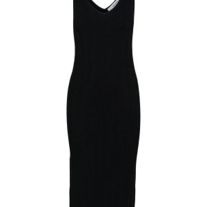 SELECTED femme sl knit midi dress black