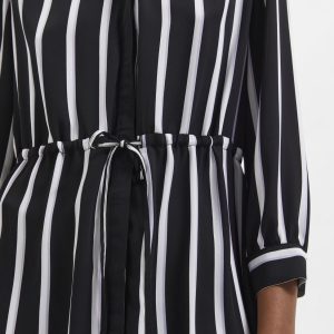 SELECTED femme 7/8 dress black/stripes