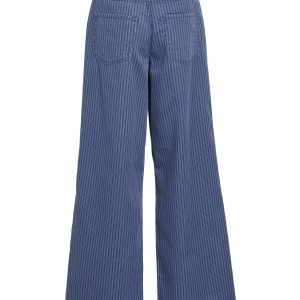 OBJECT mw wide long jeans sky captain stripes:persian jewel