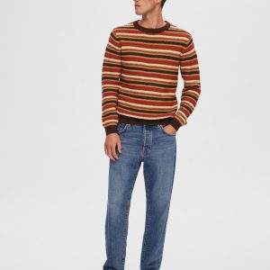 SELECTED homme ls knit stripes demitasse multi color