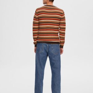 SELECTED homme ls knit stripes demitasse multi color