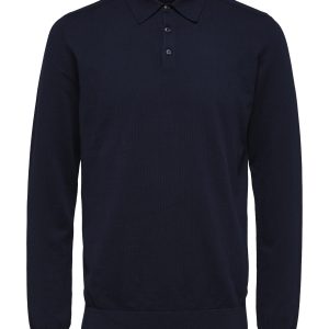 SELECTED homme ls knit polo navy blazer