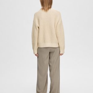 SELECTED femme ls knit o-neck birch