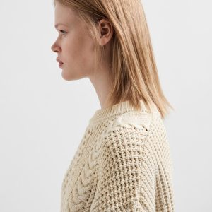 SELECTED femme ls knit o-neck birch