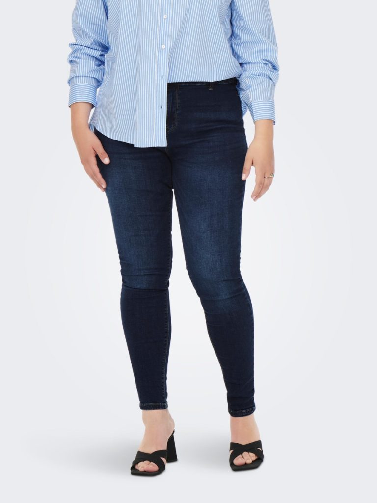 ONLY carmakoma hw skinny jeggings dark blue denim