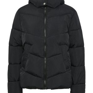 PIECES short puffer jacket black