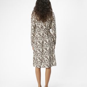 OBJECT l/s shirt dress sandshell animal splash aop