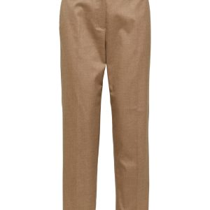 SELECTED femme mw cropped pant camel melange