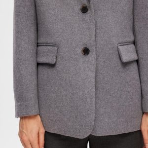 SELECTED femme wool blazer light grey melange