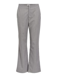 OBJECT mw flared pants medium grey melange detail pinstriped